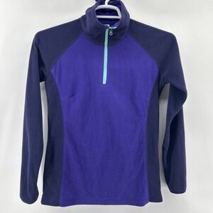 Columbia Fleece Pullover Shirt Women's Small Purple Lavender Long Sleeve Active